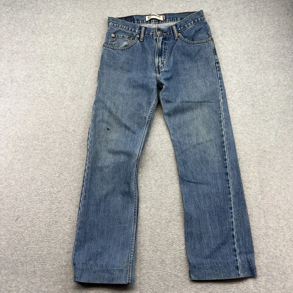 Levis 505 Regular Fit Straight Leg Jeans Mens 31x30 Medium Wash Blue y2k 00s VTG